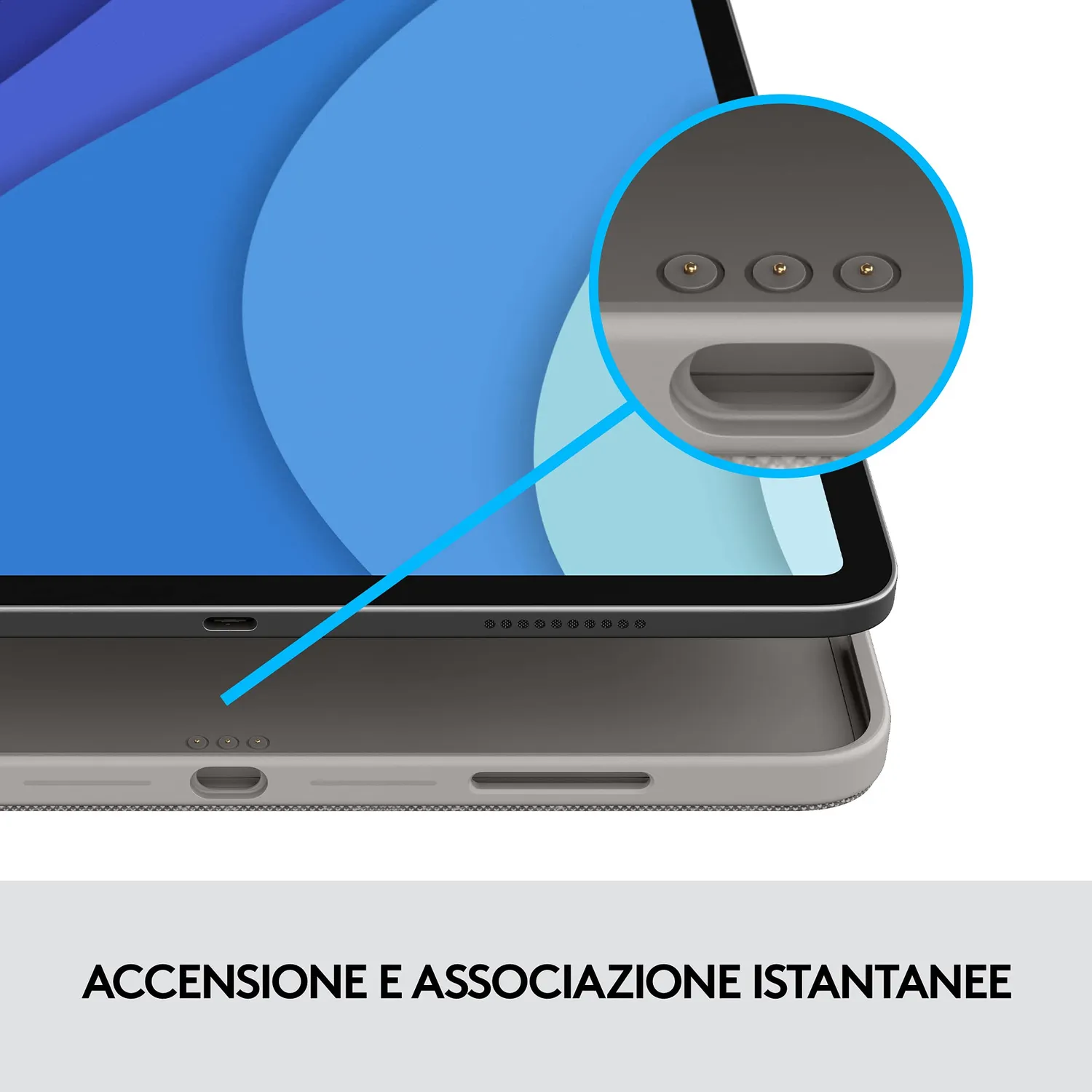 Logitech Combo Touch Custodia Tastiera iPad Pro 12,9 Grigio ITA