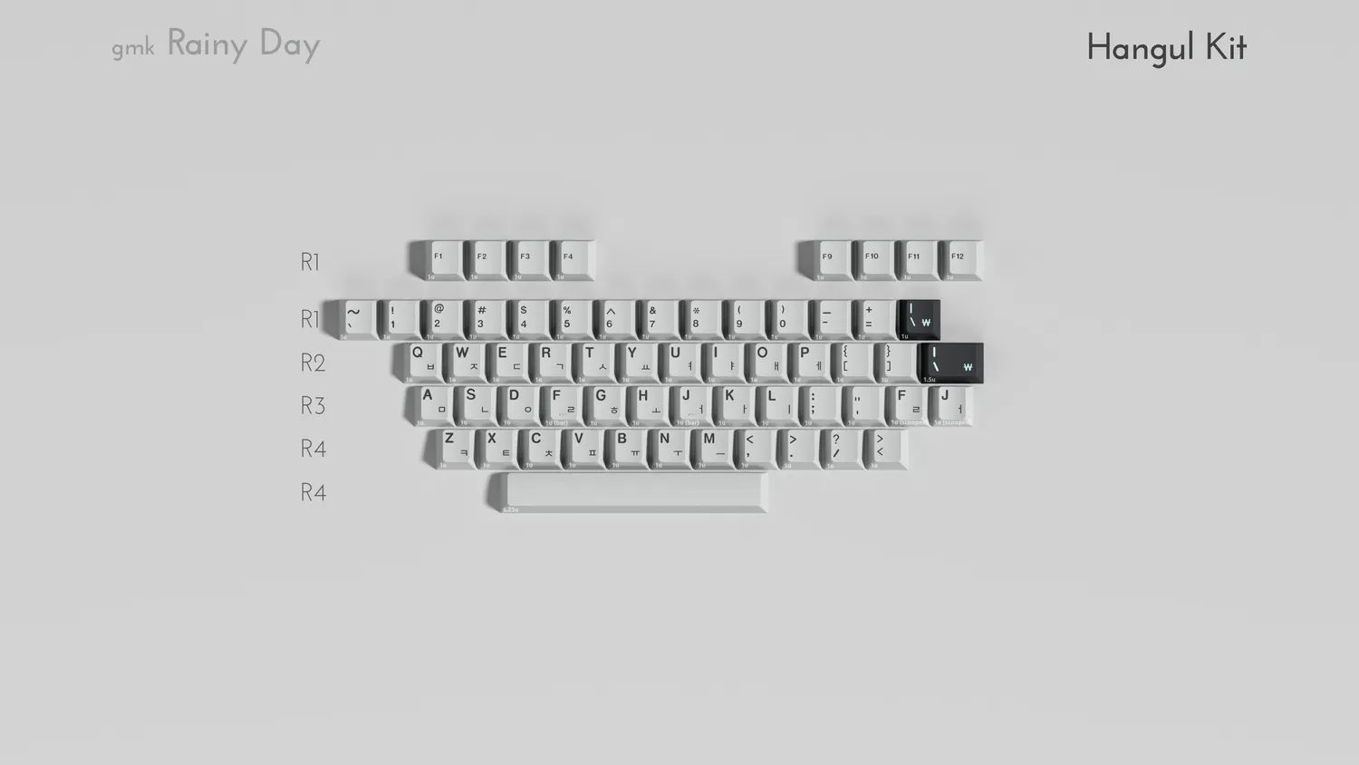 GMK Rainy Day R3 keycap set kit Base doppio shot