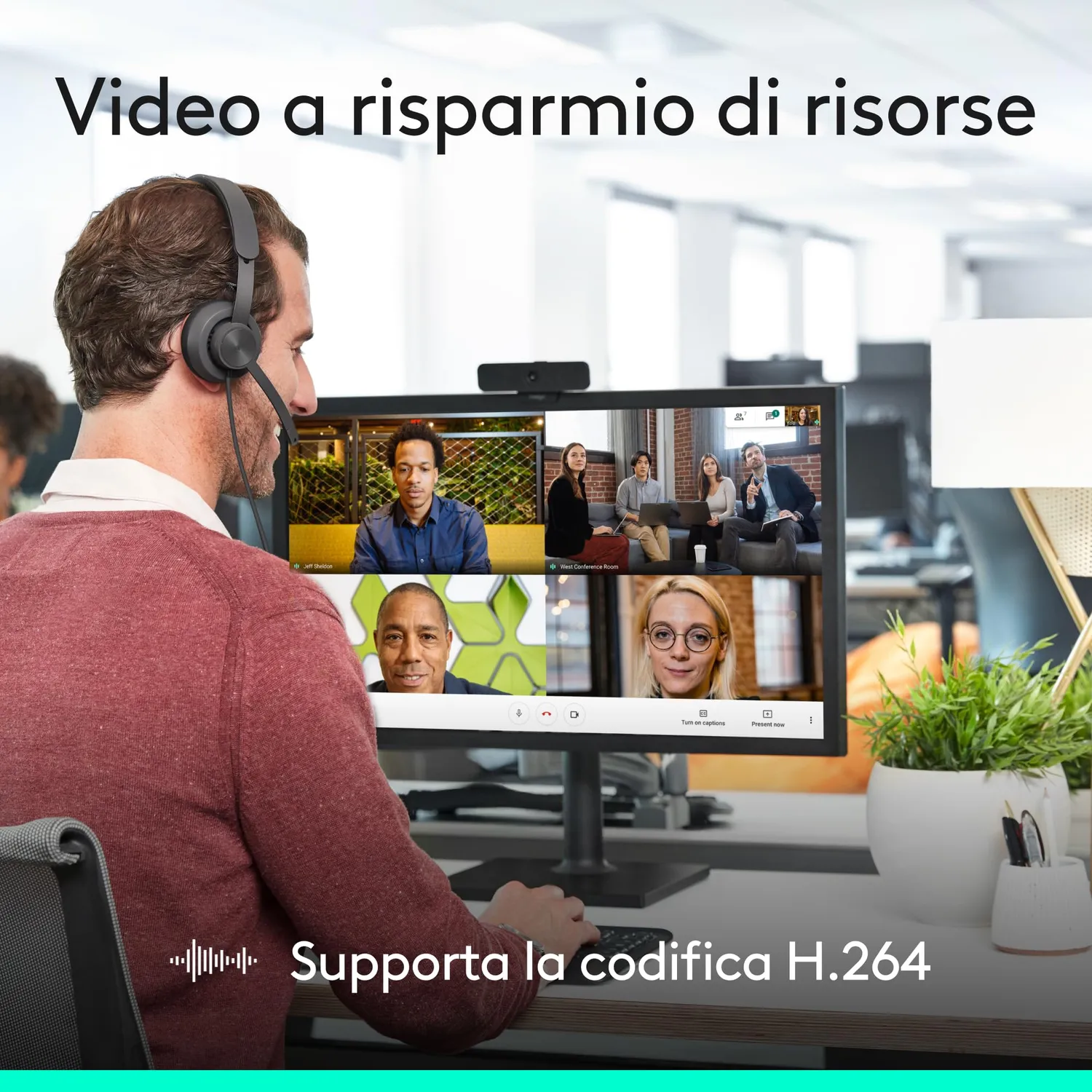 Logitech C925e webcam Full HD 1080p 30fps 78° con zoom