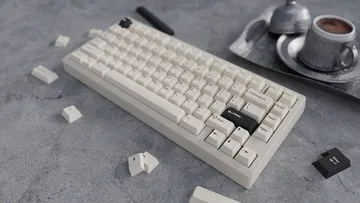 WS Creamy Charcoal keycaps PBT double-shot 223 tasti