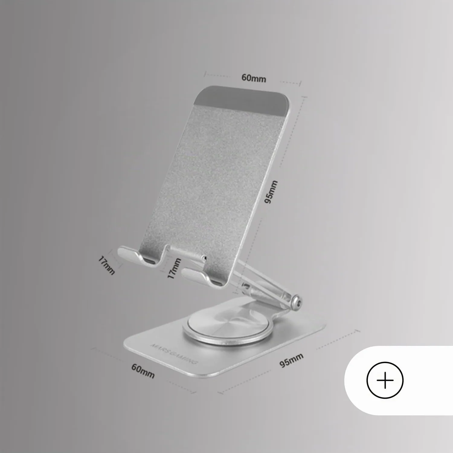 Mars Gaming MA-RSS supporto smartphone pieghevole grigio argento 360°