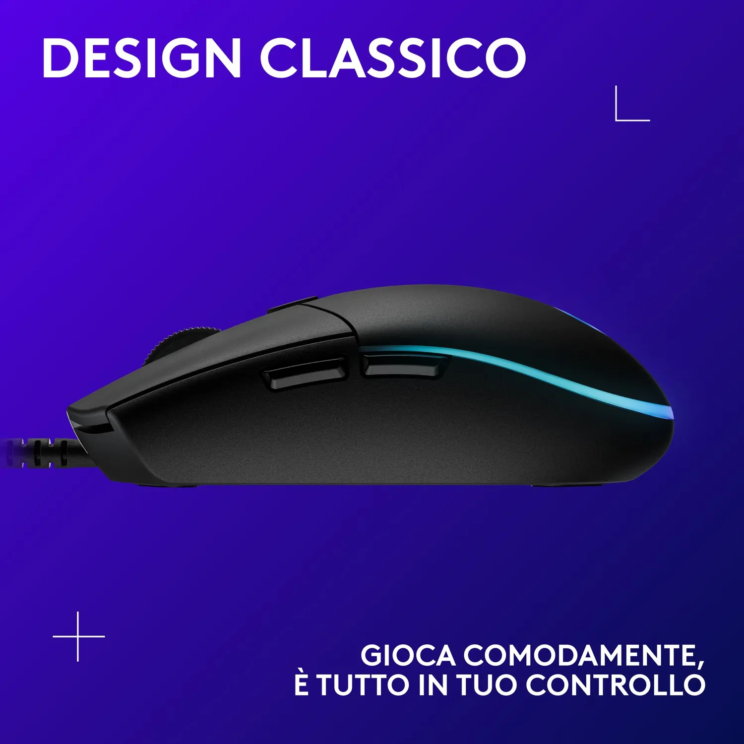 Logitech G G203 LIGHTSYNC mouse gaming nero 8000 DPI