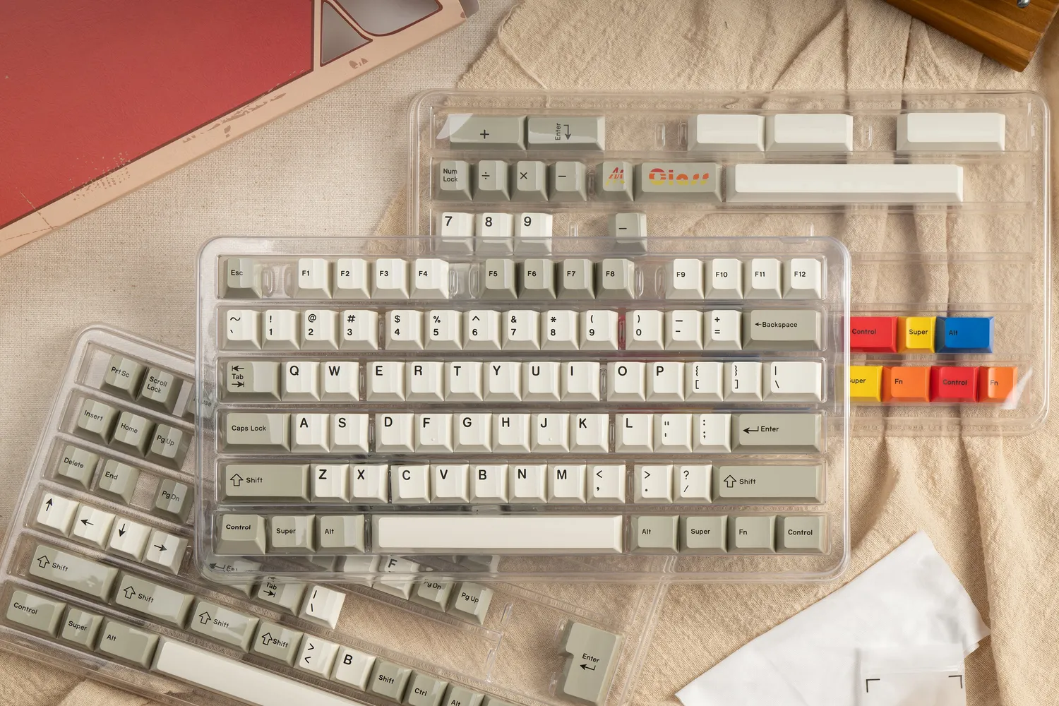 MM Studio Glazed Beige keycaps PBT set beige