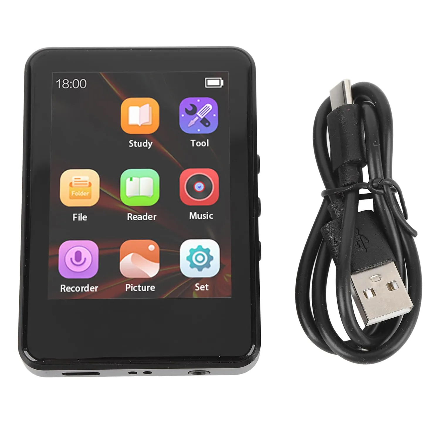 Zunate Lettore MP3 Touchscreen 2,8 Pollici 2 Pezzi Altoparlante