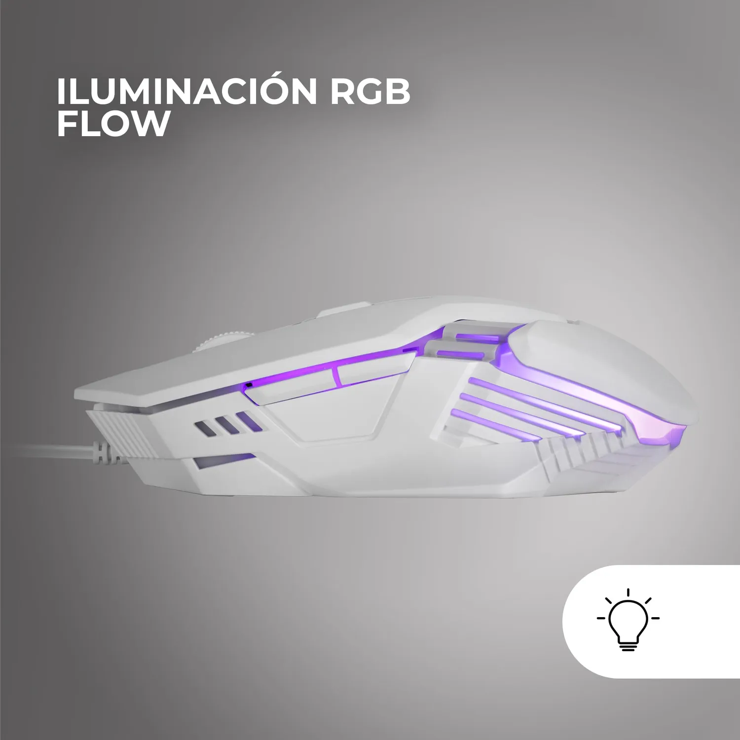 Mars Gaming MM024 mouse gaming bianco 4000 DPI RGB