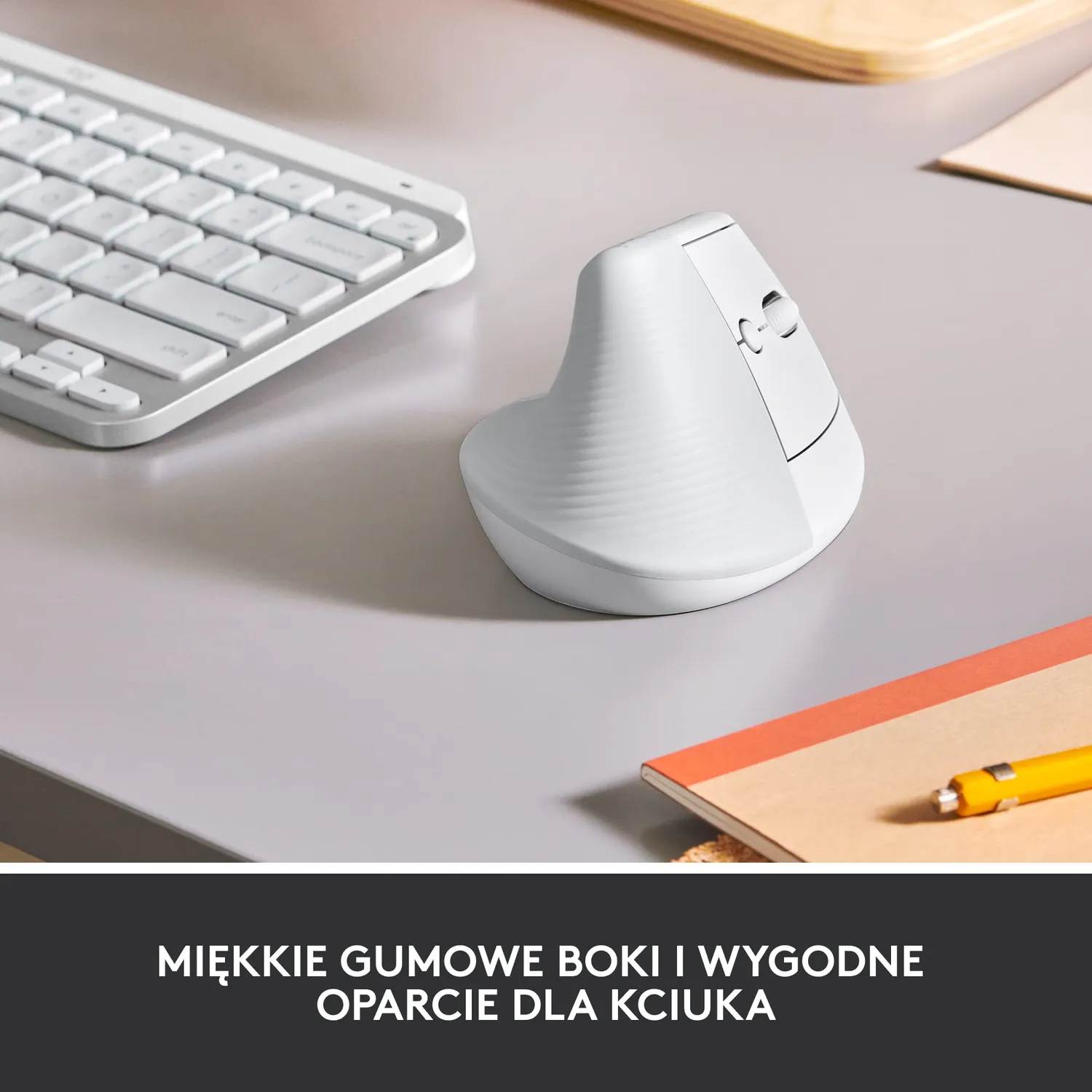Logitech Lift for Business mouse verticale wireless bianco