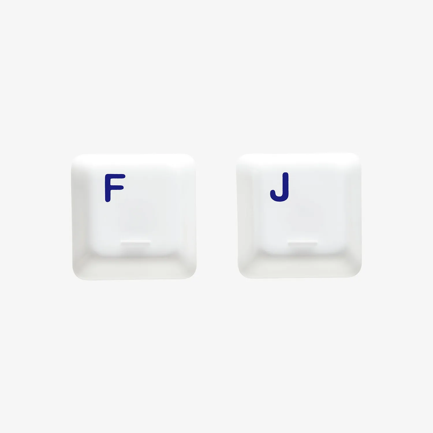 Cerakey I Set Homing F e J keycap ceramica bianco blank