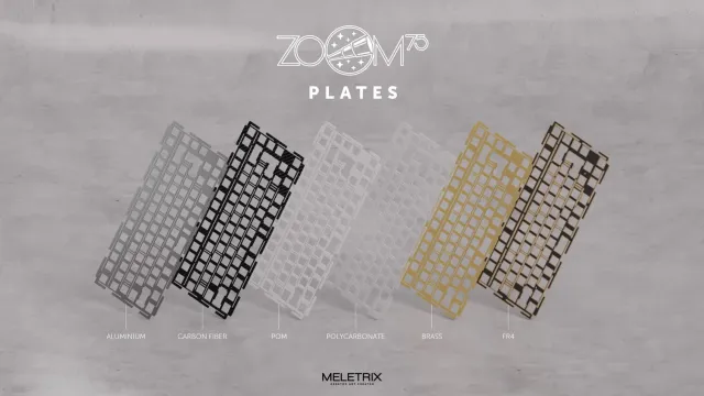 Zoom75 plate alluminio per tastiera meccanica