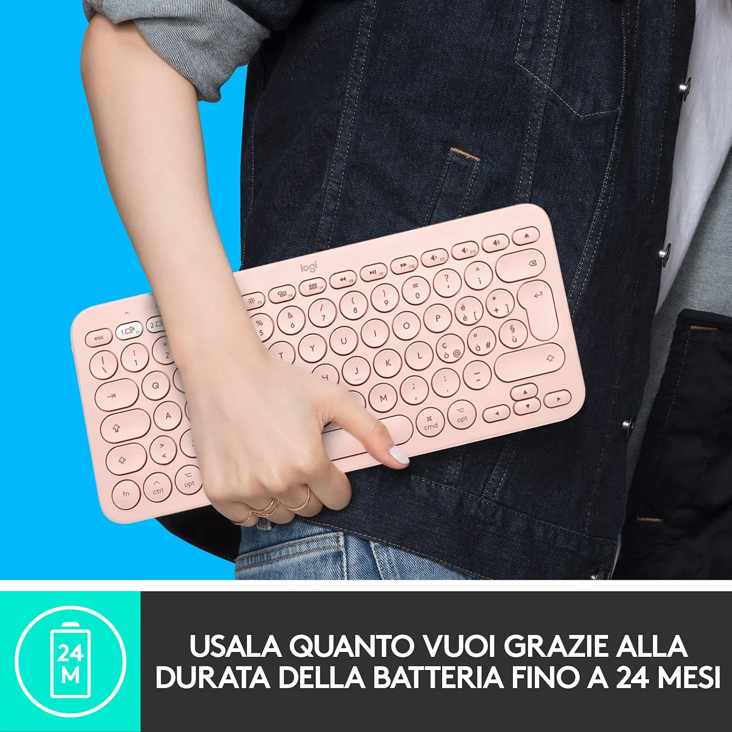 Logitech K380 tastiera Bluetooth Mac ITA QWERTY multidispositivo