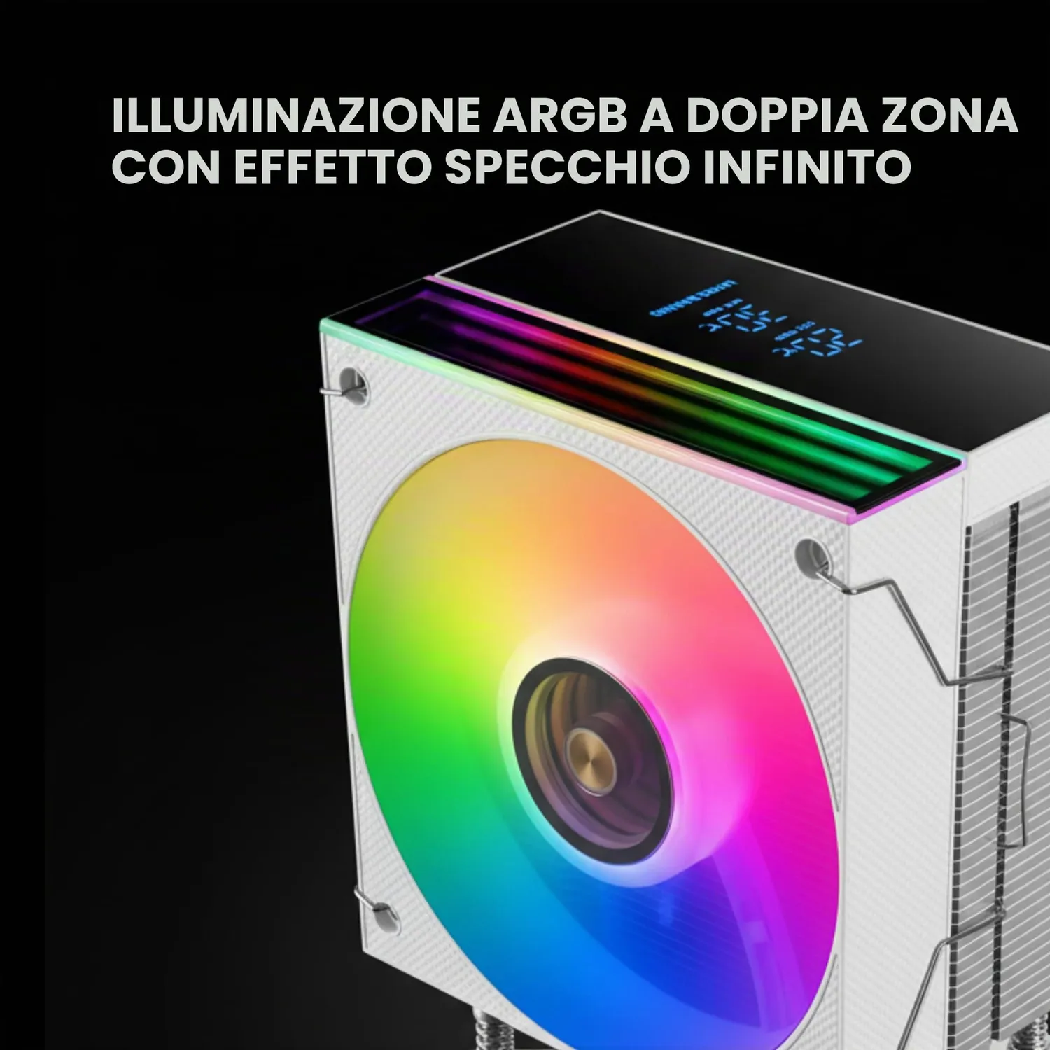 Mars Gaming MCPU-LCD dissipatore CPU bianco LCD 300W