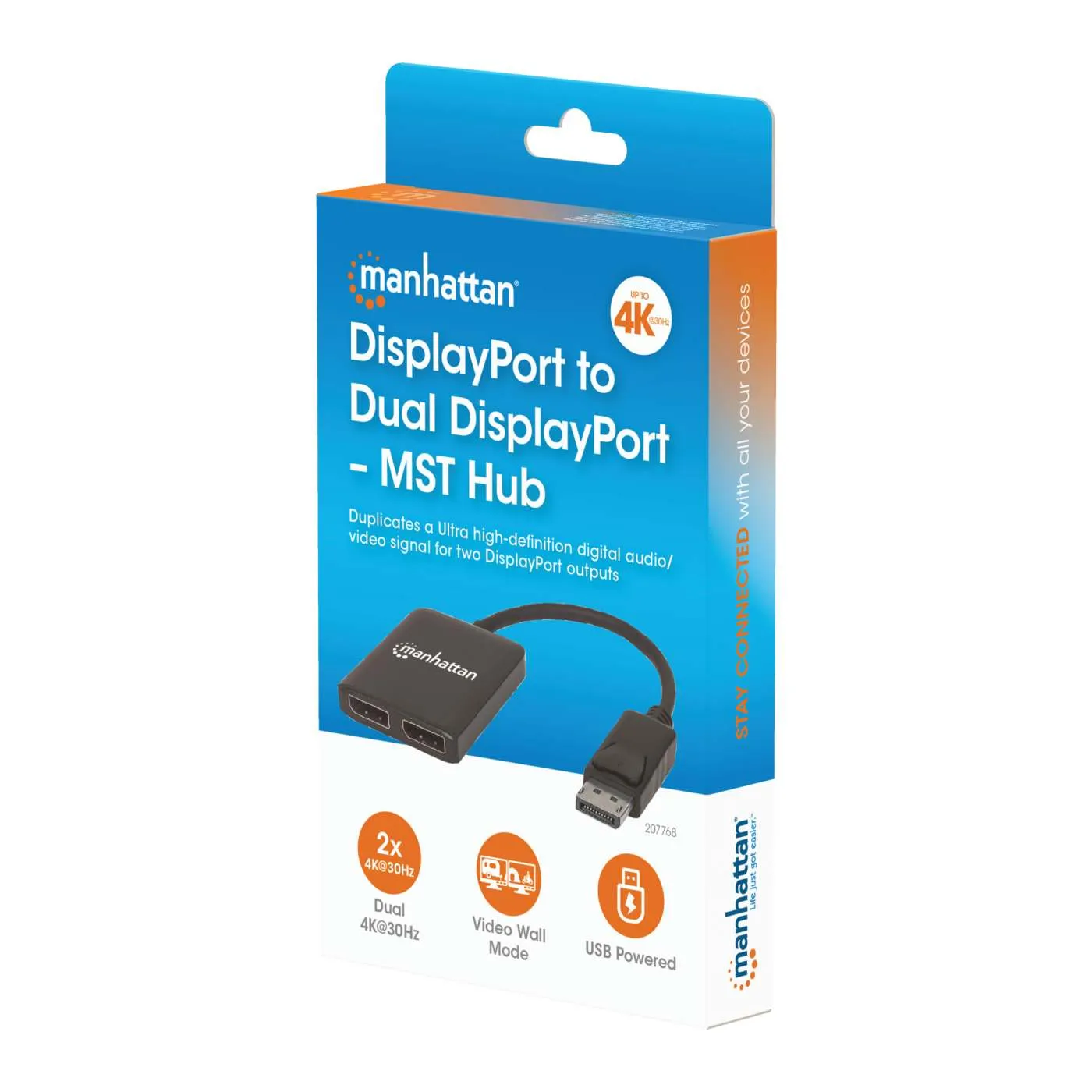 Manhattan DisplayPort a Dual DisplayPort Hub MST 4K
