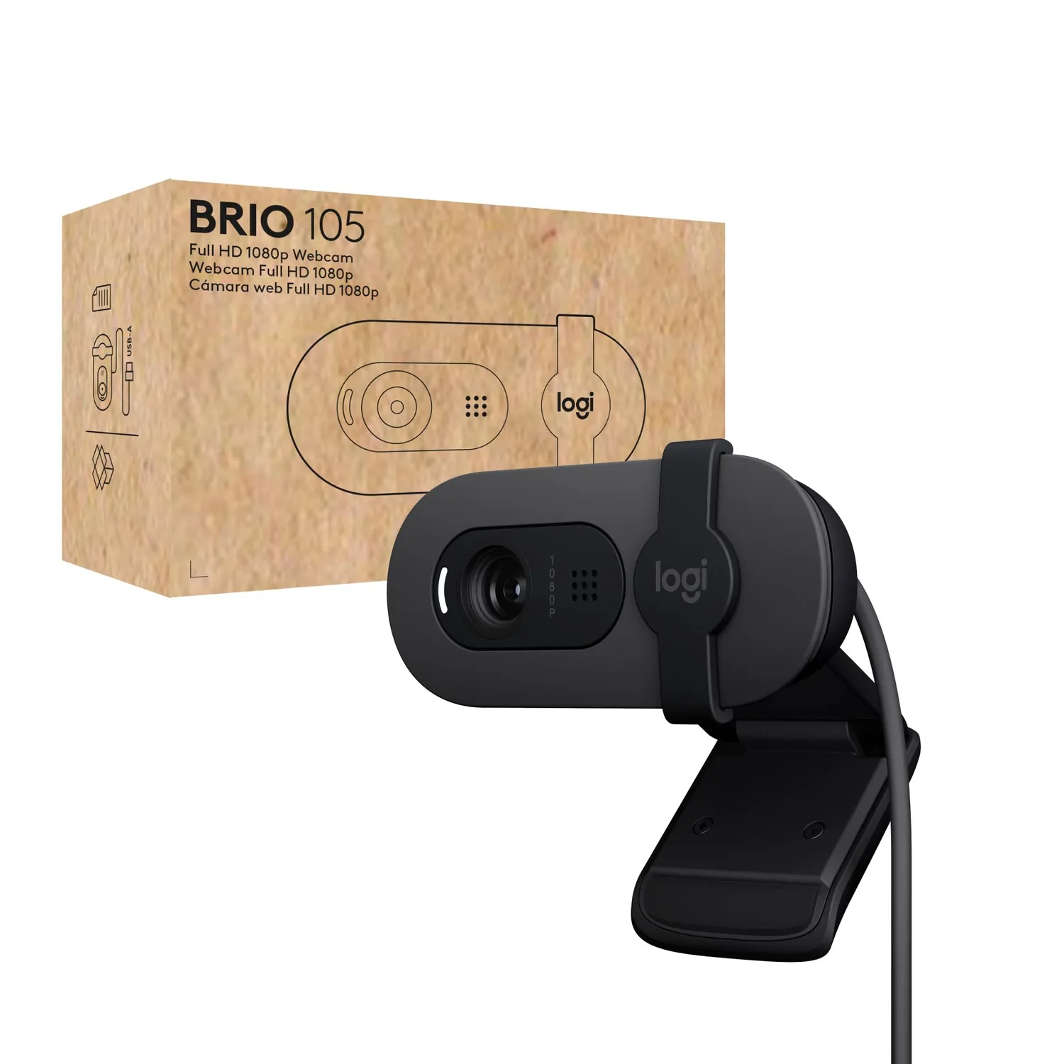 Logitech Brio 105 webcam Full HD 1080p con otturatore