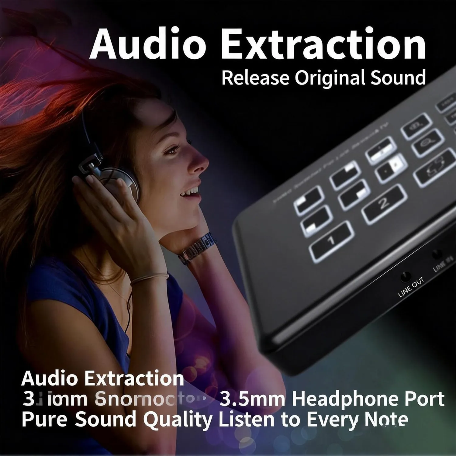 Zunate switcher streaming mixer video 1080P 2 HDMI