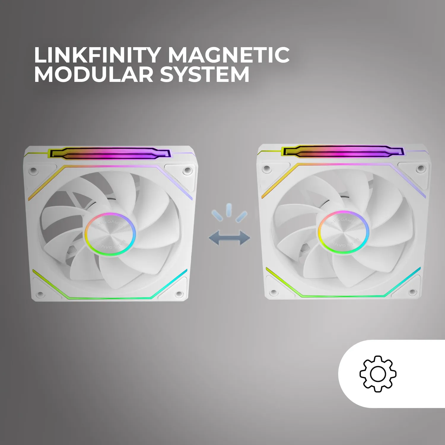 Mars Gaming LINKFINITYKIT2R kit 3 ventole 120mm bianco ARGB