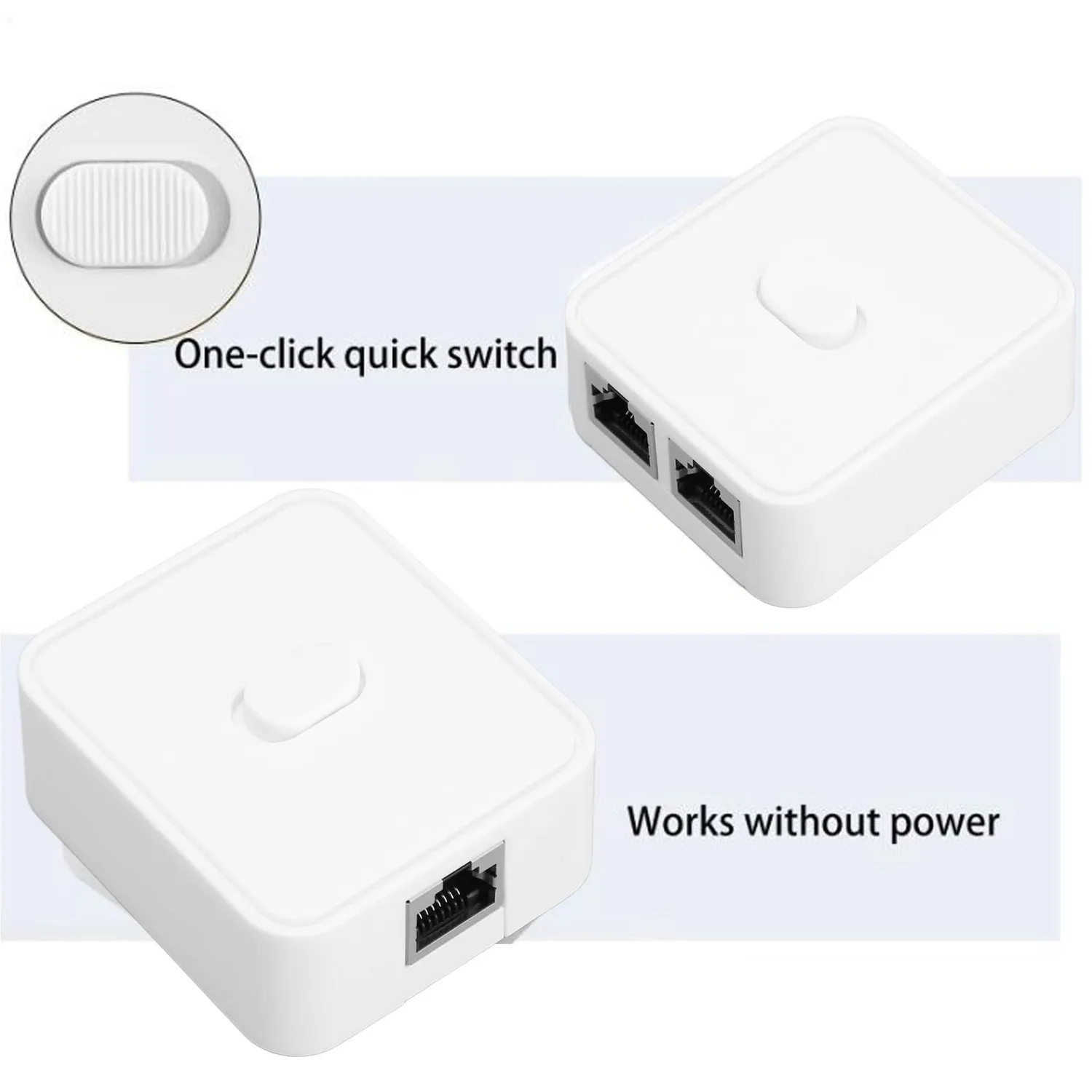 Zunate Splitter Ethernet RJ45 2 Porte Gigabit 1000 Mbps