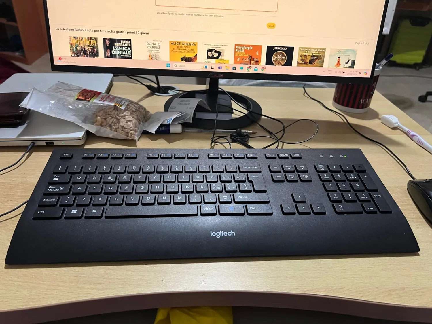 Logitech K280e Pro tastiera con filo USB silenziosa
