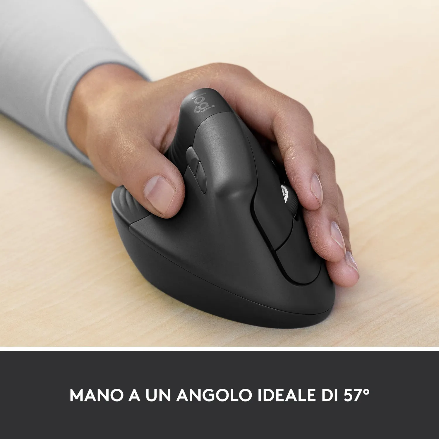 Logitech Lift for Business mouse verticale per mancini
