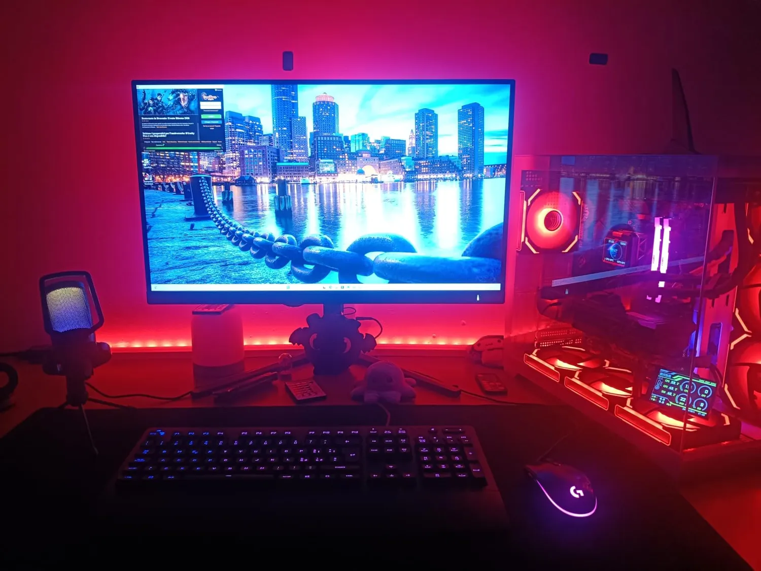 Mars Gaming MCV5 case PC ATX bianco vetro panoramico