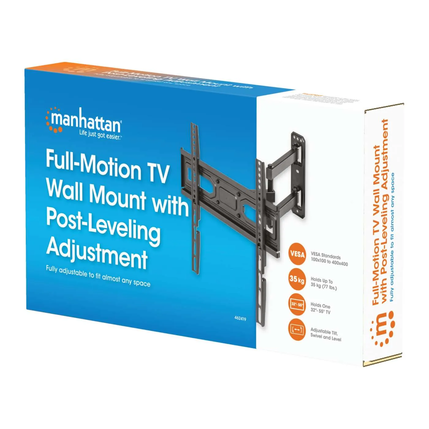 Manhattan Supporto TV a Muro Full-Motion 32-55" VESA 400x400