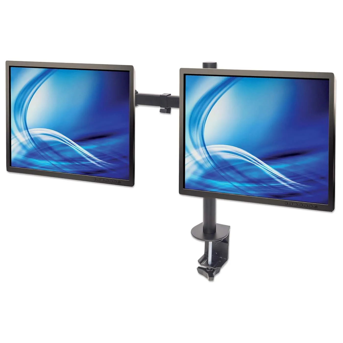 Manhattan Supporto Doppio Monitor 13-32" Bracci Snodati Nero