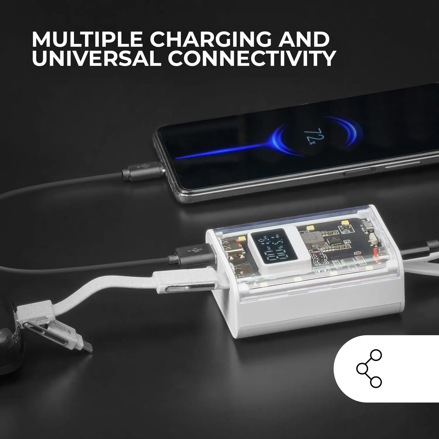 Mars Gaming MPK-10K power bank 10000mAh bianco 22,5W