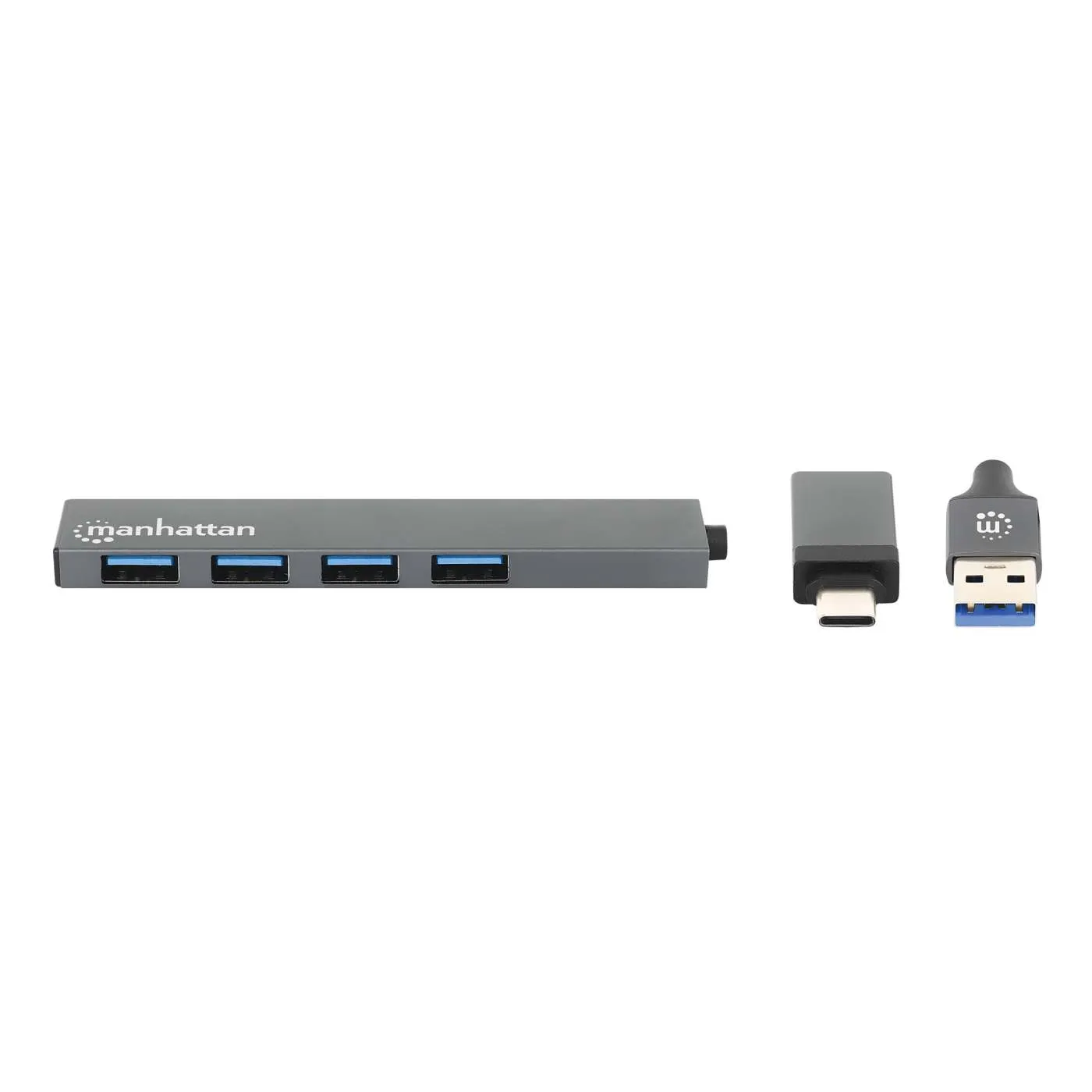 Manhattan Hub USB 4 Porte Type-C/A Combo 5Gbps Nero