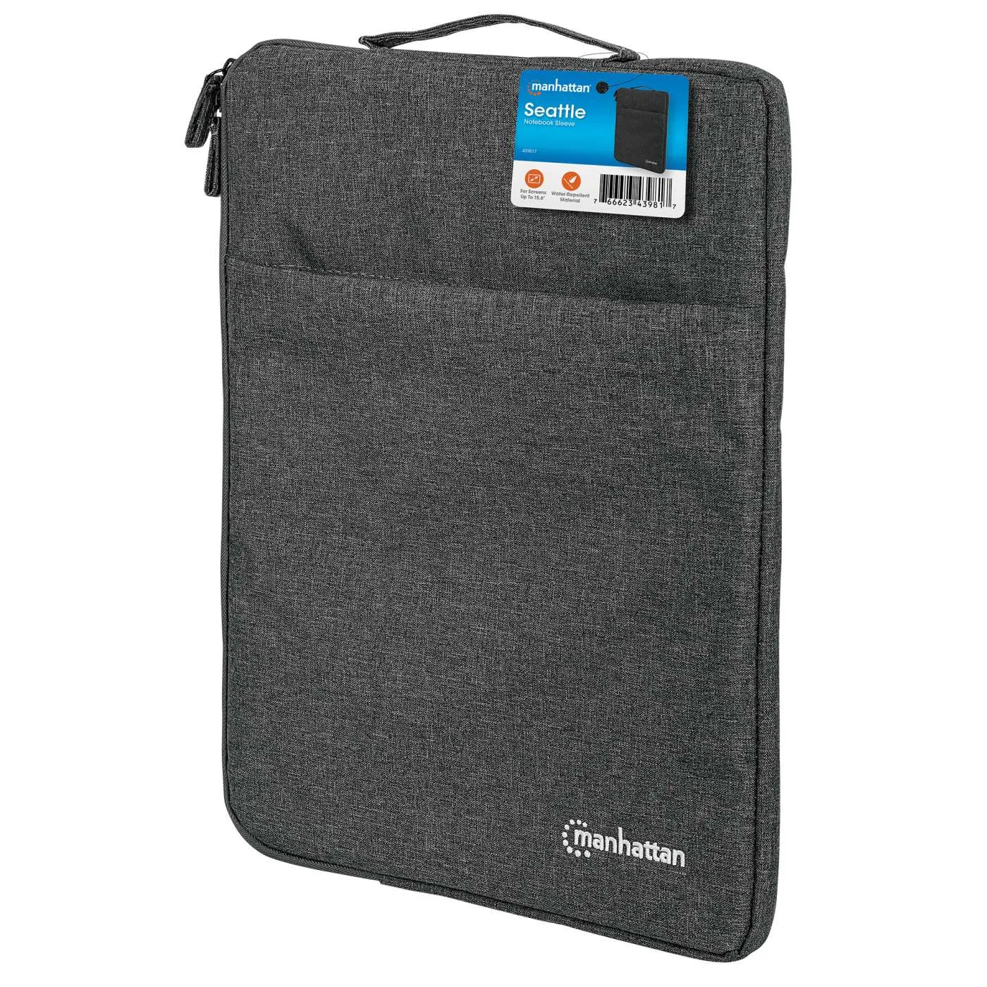 Manhattan Seattle 15.6 custodia laptop grigia idrorepellente