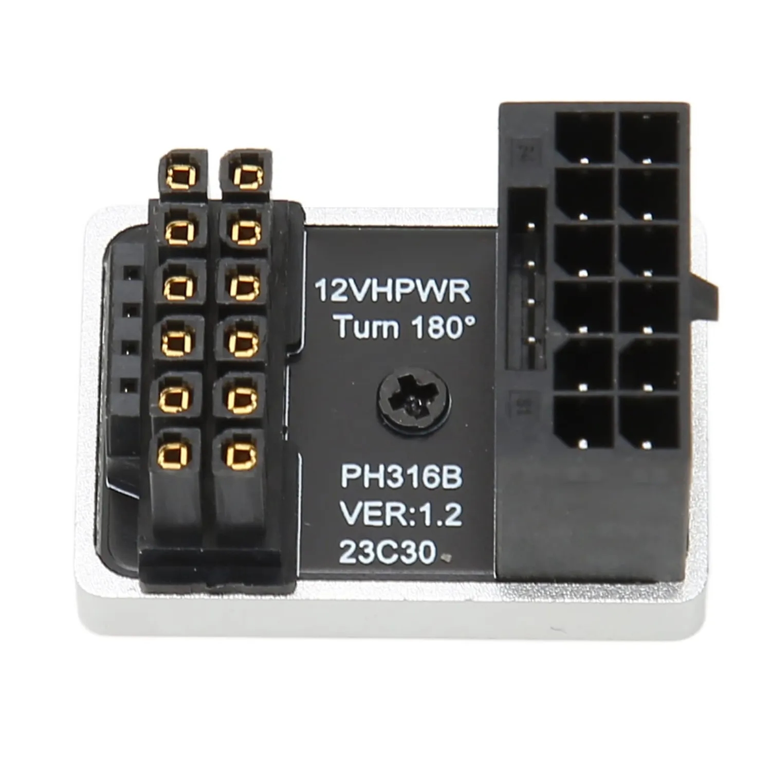 Zunate Adattatore GPU 16 pin 180° argento 600W PCIe