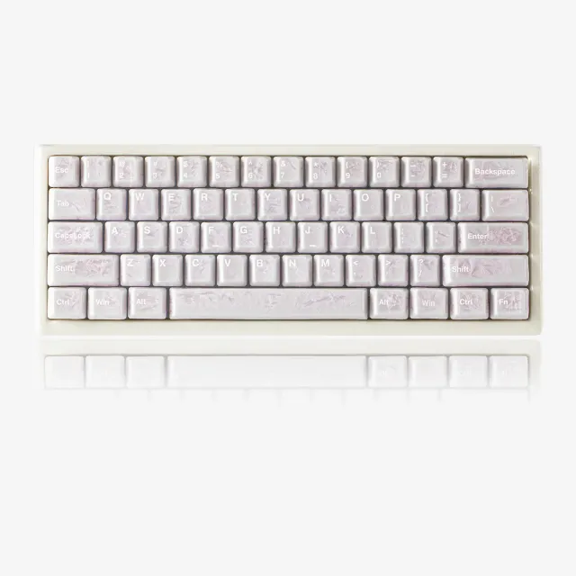 Cerakey V4 Pink Ice Crystal keycap ceramica 116 tasti con legende