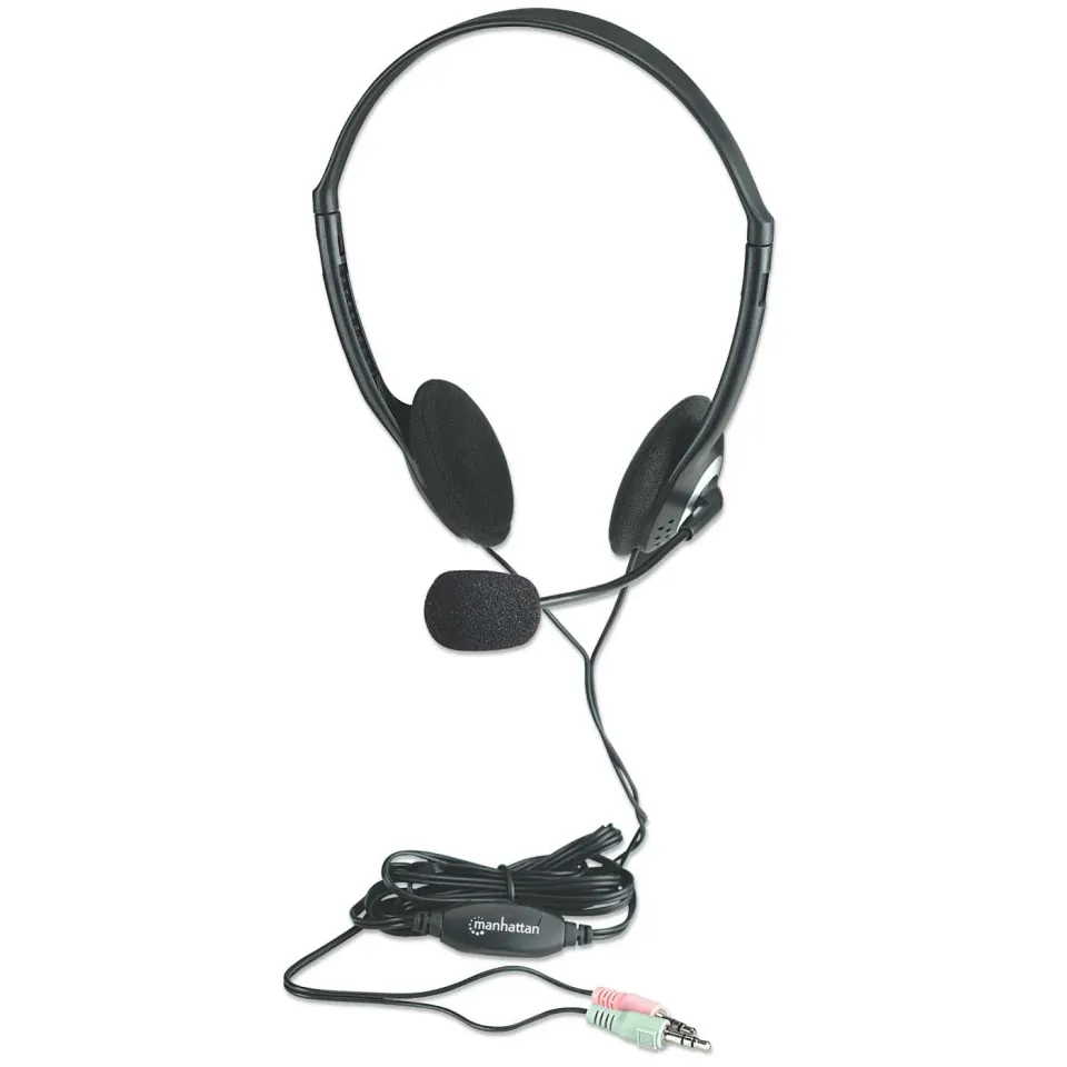 Manhattan Stereo cuffia on-ear jack 3,5 mm con microfono