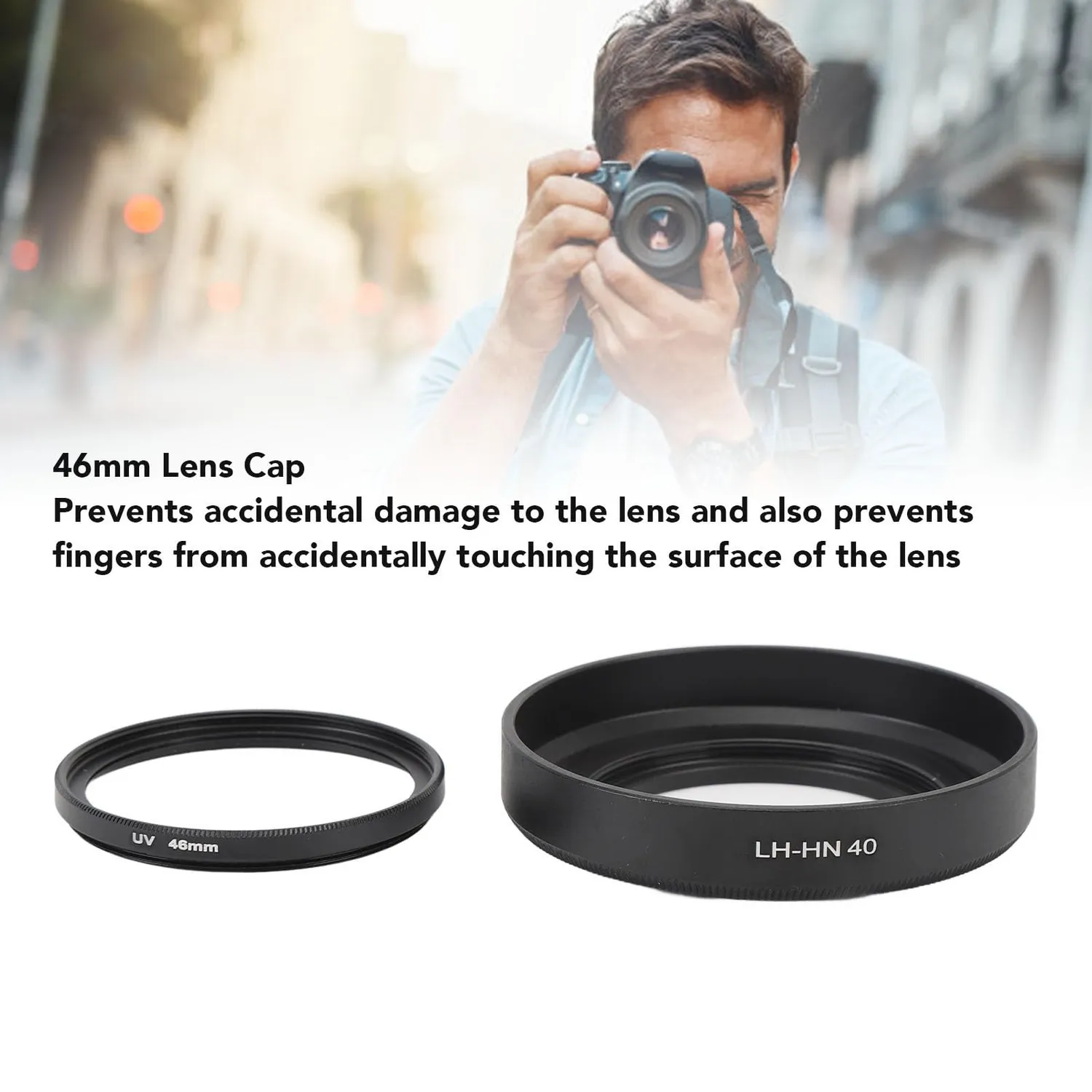 Zunate Paraluce 46mm Metallo Set Filtro UV e Tappo