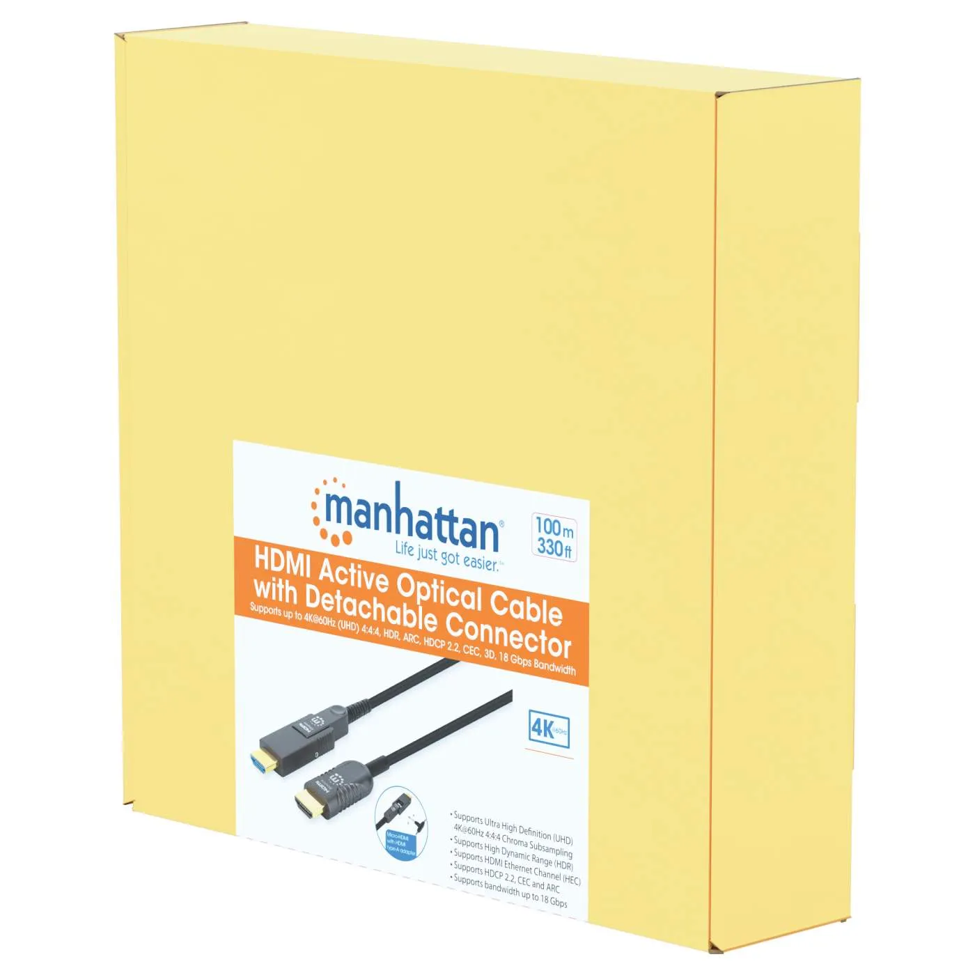 Manhattan HDMI cavo ottico attivo 4K 60Hz 100 m
