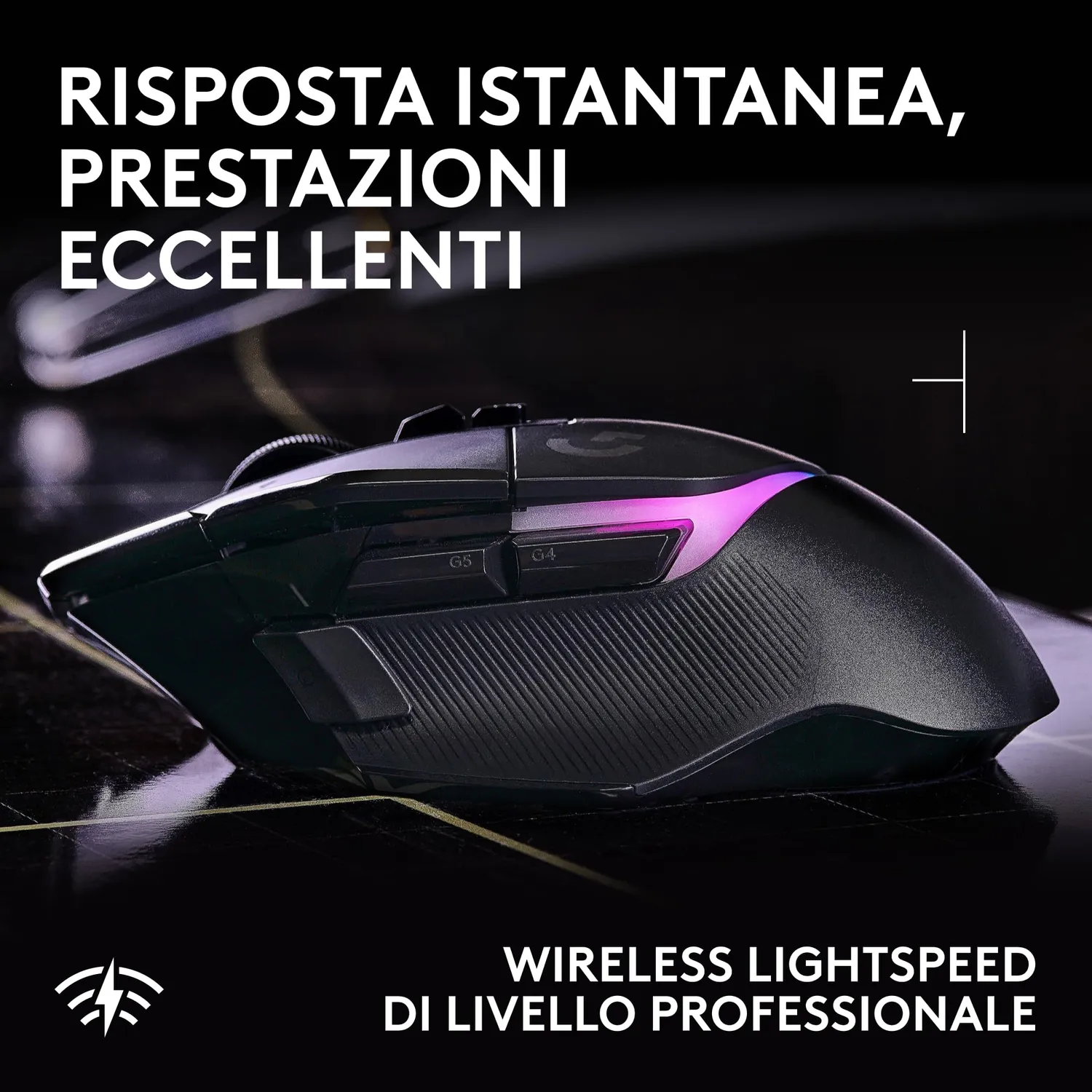 Logitech G G502 X PLUS mouse gaming nero RGB