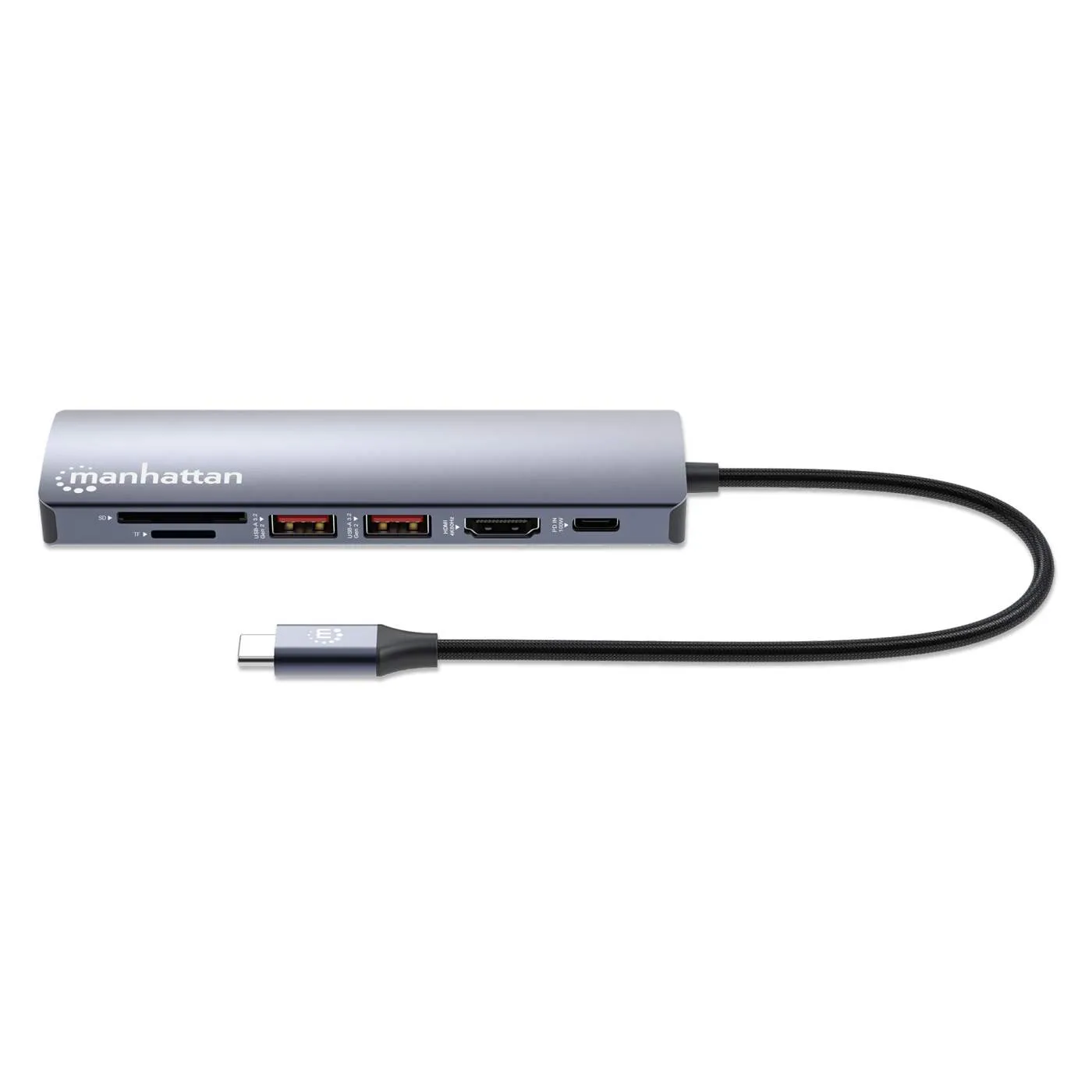Manhattan 7-in-1 hub USB-C docking station 4K 100W