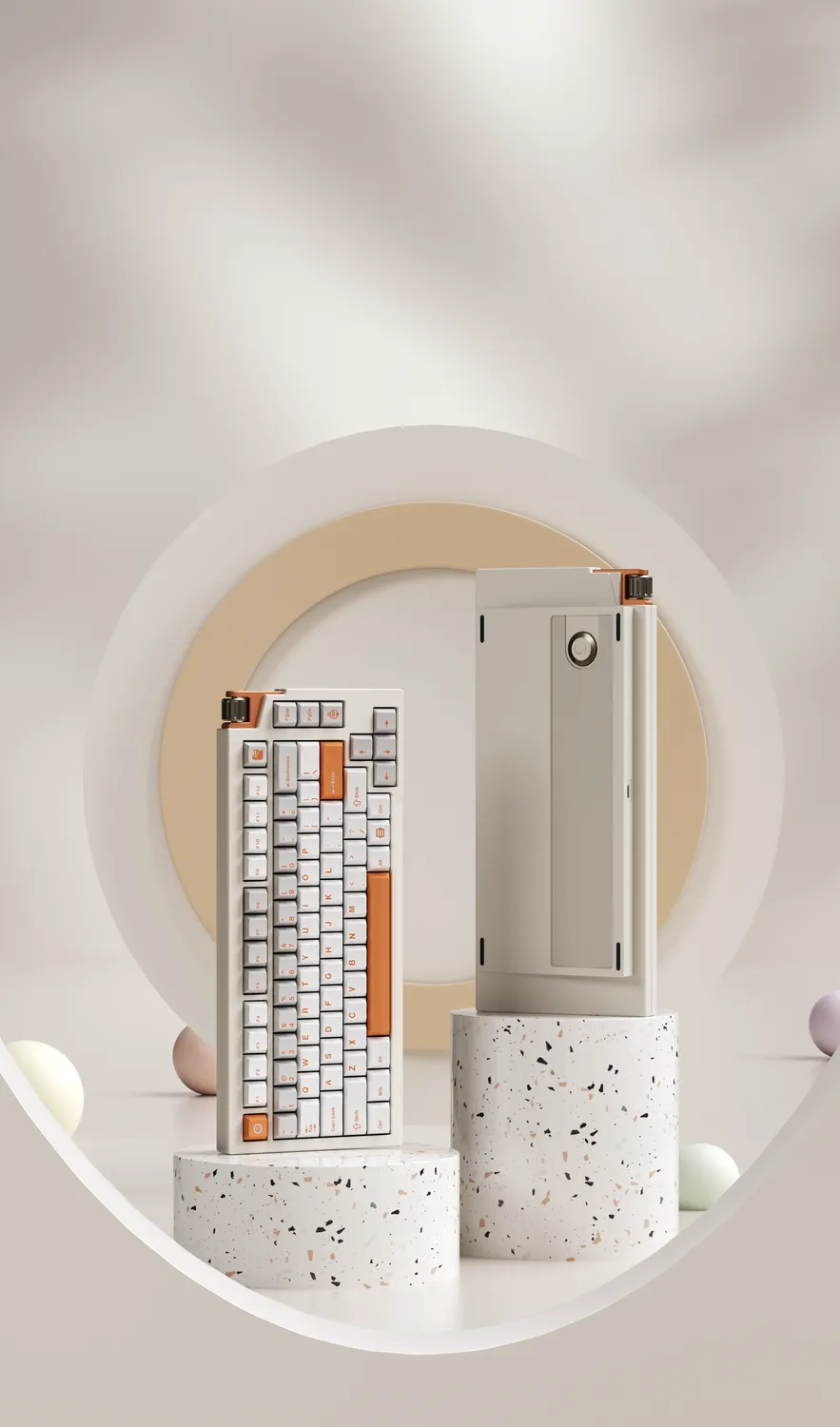 CoffeeKeys LUMINKEY75v2 tastiera orange tri-mode 75%