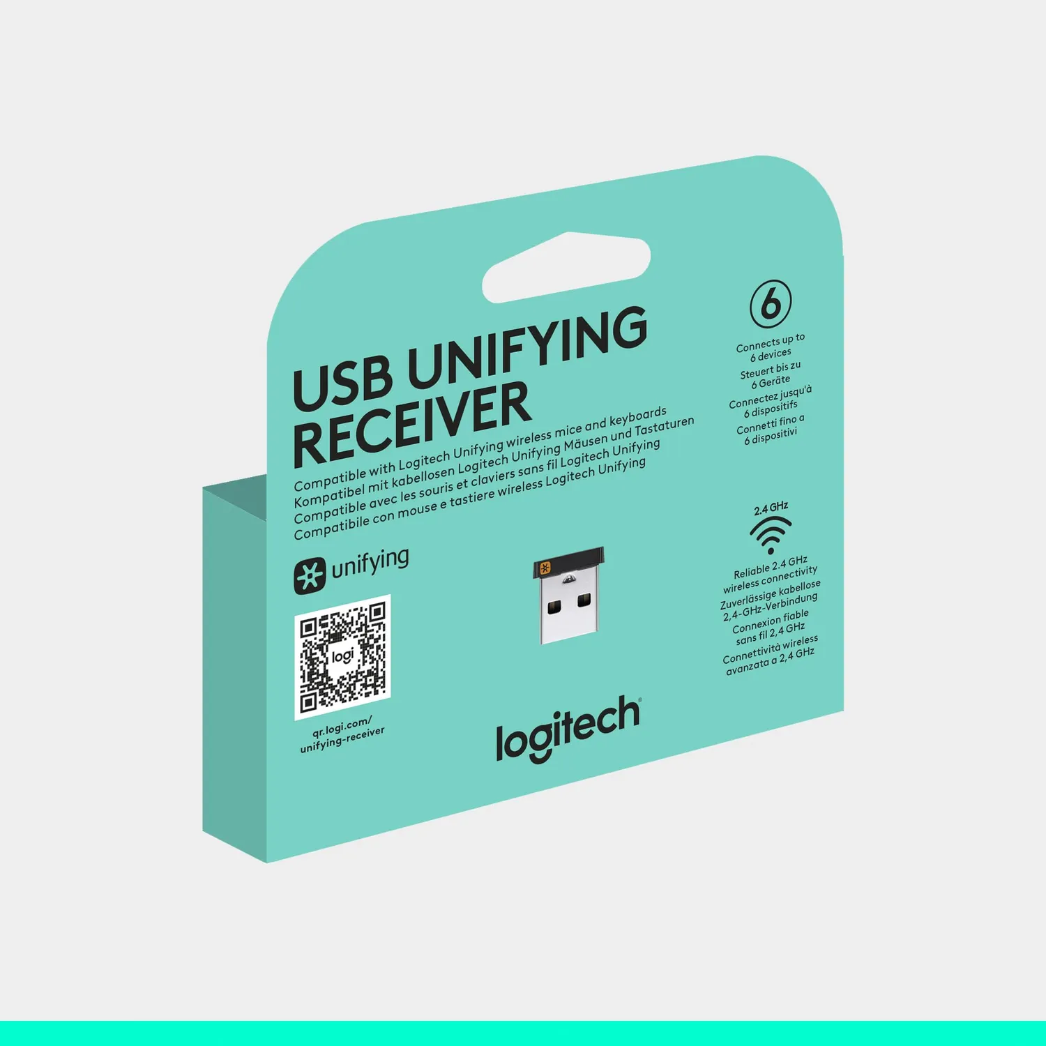 Logitech Unifying Ricevitore USB Wireless 6 dispositivi 10 m