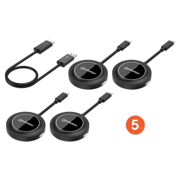 Manhattan Kit HDMI Wireless 1080p con 4 trasmettitori USB-C