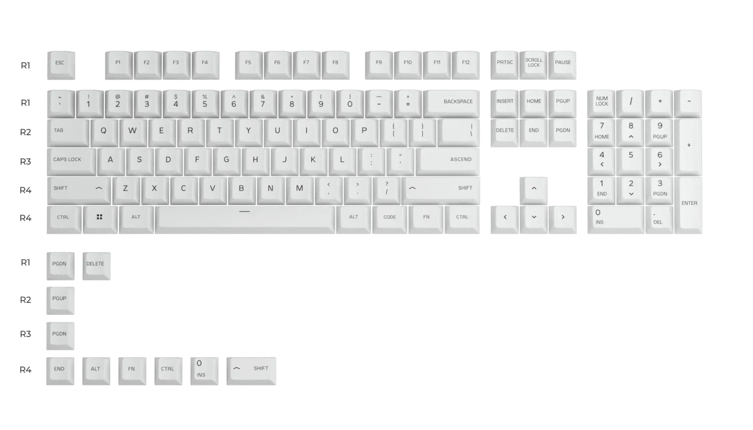 Glorious GPBT keycaps Rain Forest 114 tasti PBT dye-sub