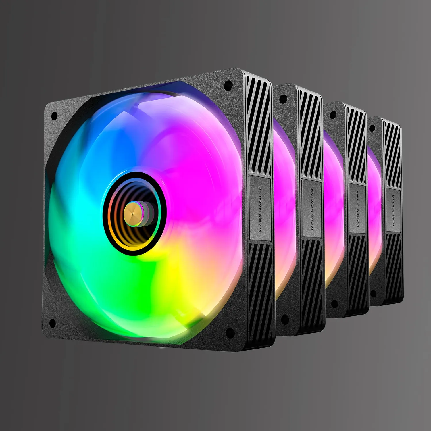 Mars Gaming MF-SI4KIT ventole PC 120mm kit 4x nero ARGB
