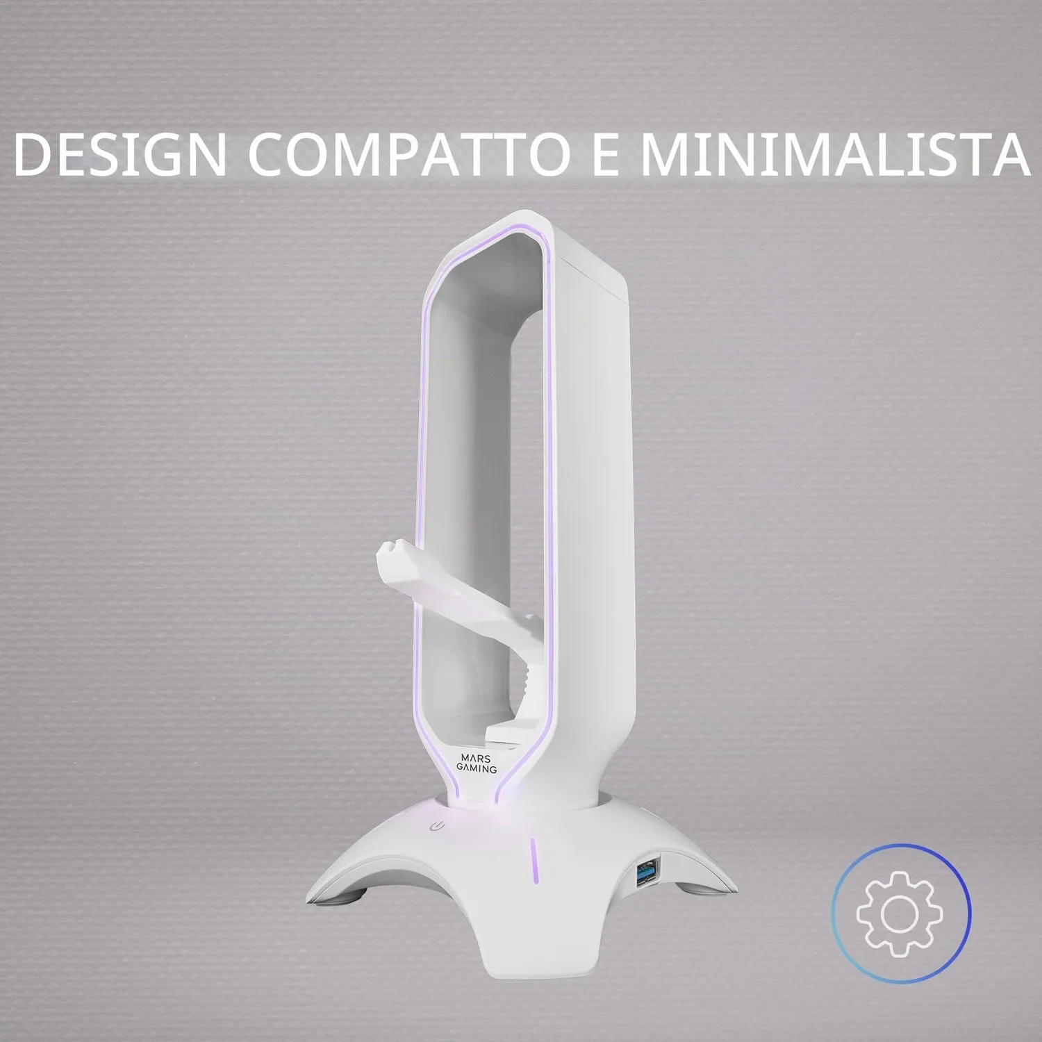 Mars Gaming MHHPRO supporto cuffie gaming bianco RGB