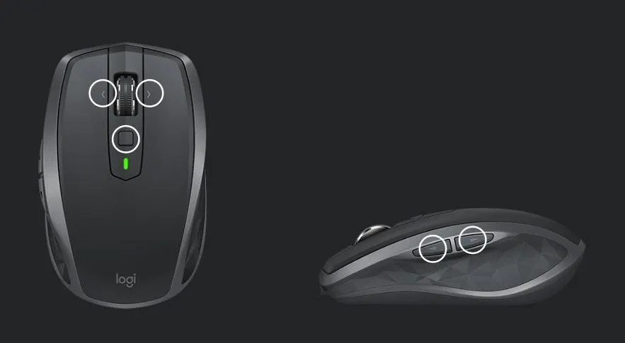 Logitech MX Anywhere 2S mouse wireless Darkfield Flow