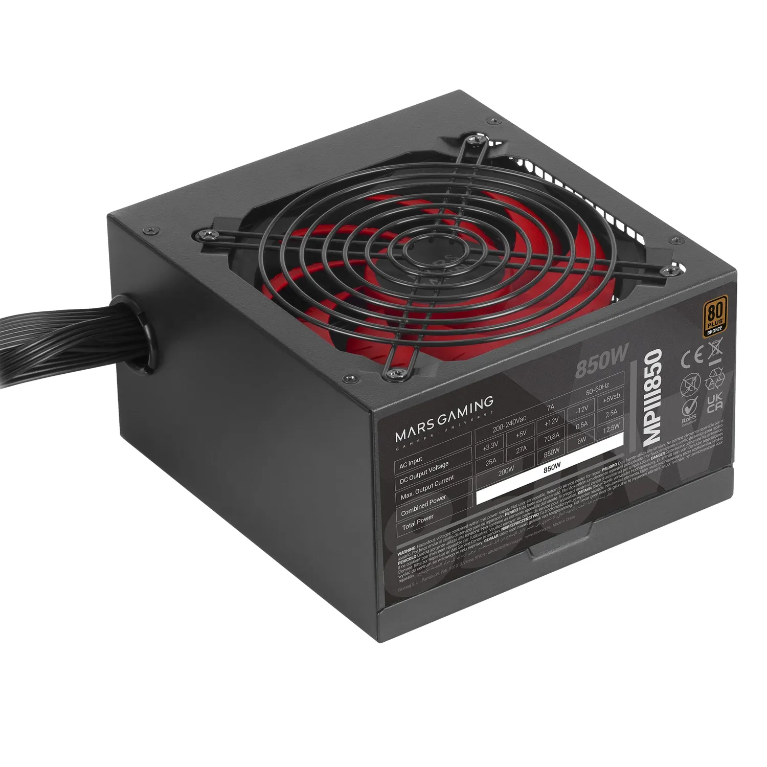 Mars Gaming MPIII850 alimentatore ATX 850W Bronze nero