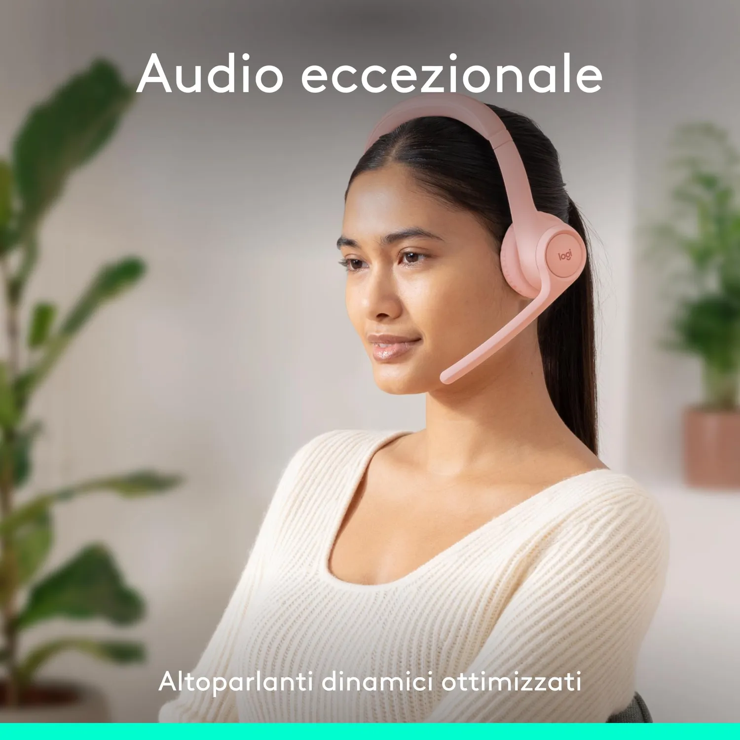 Logitech Zone 300 cuffia bluetooth rosa con microfono