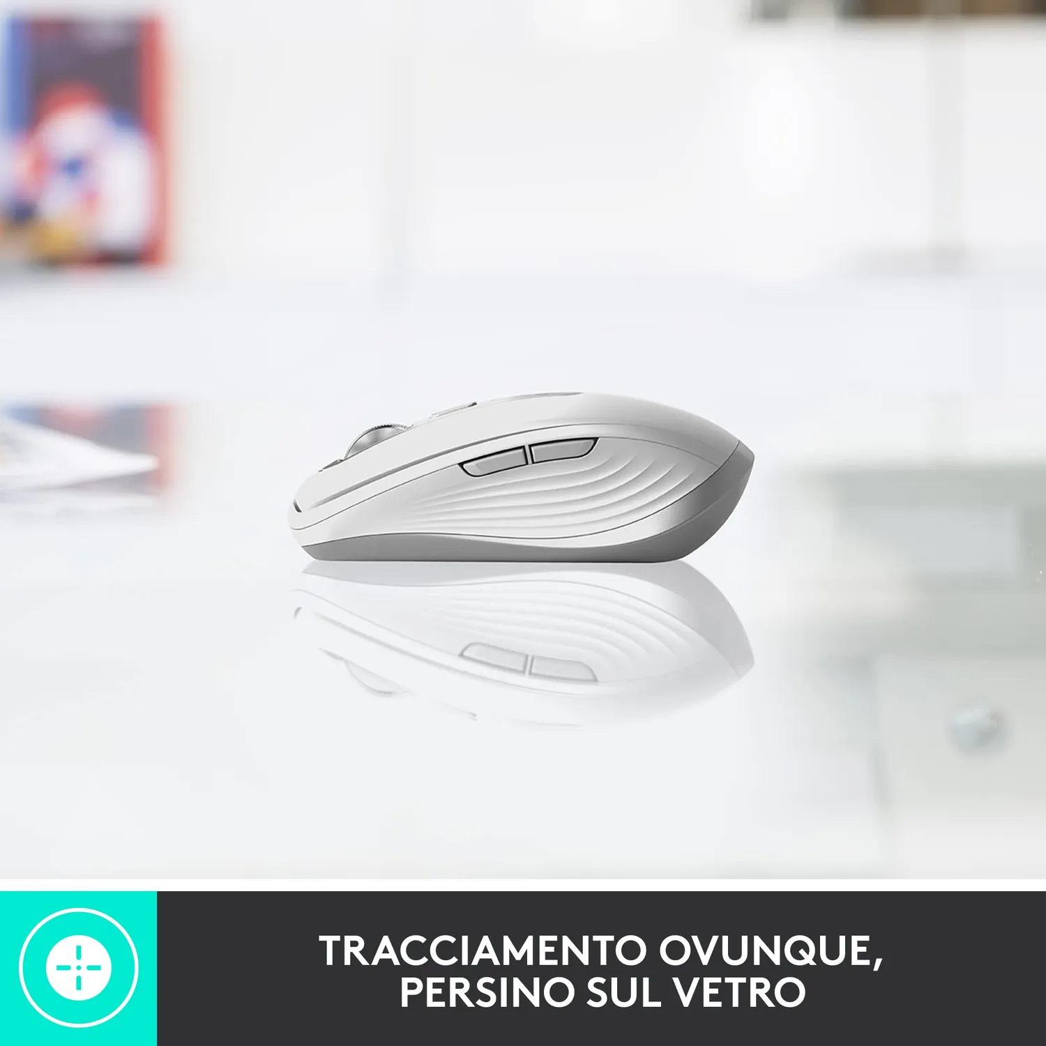 Logitech MX Keys Mini + Anywhere 3 kit grigio chiaro