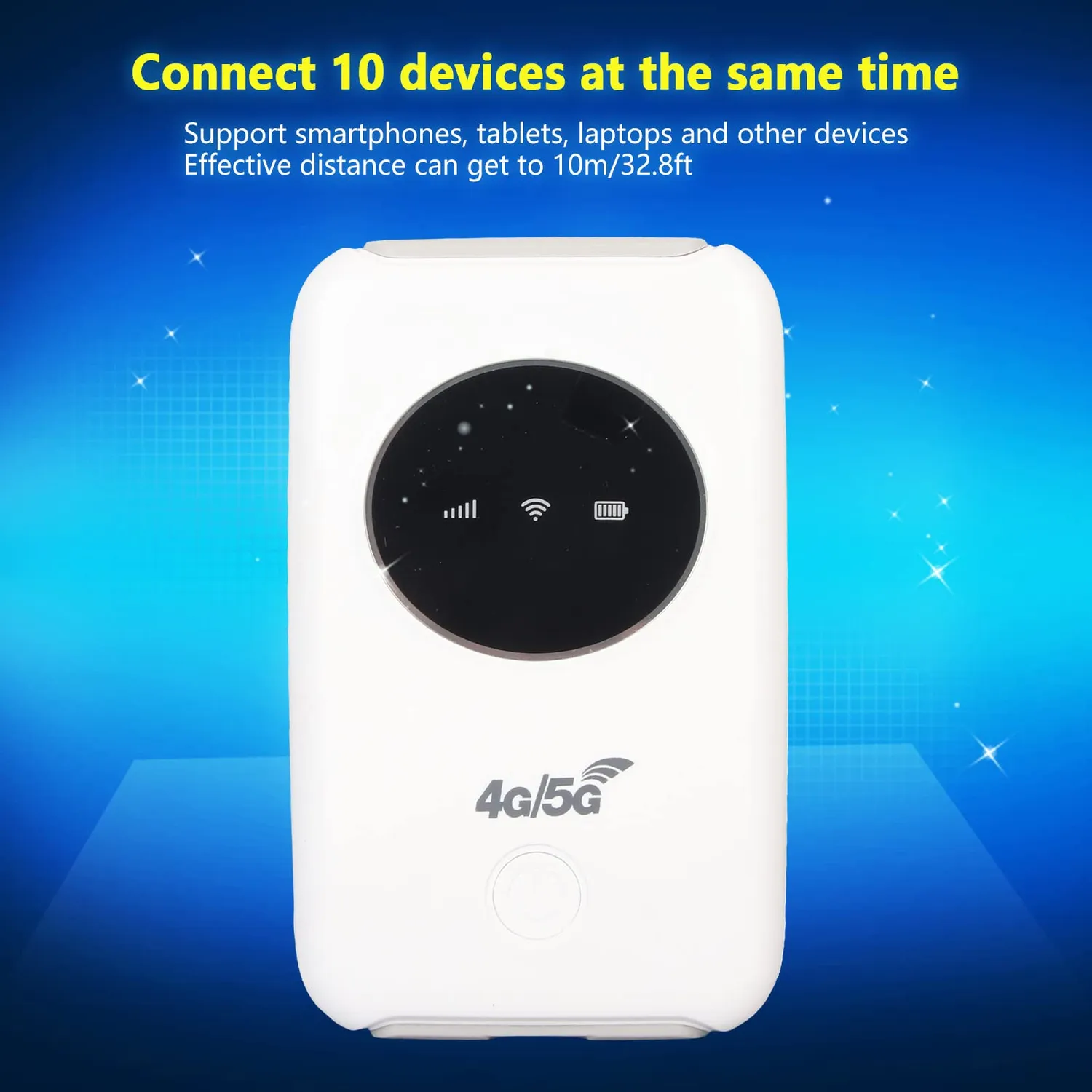 Zunate Hotspot WiFi Portatile 4G LTE Router 300 Mbps 10 Dispositivi