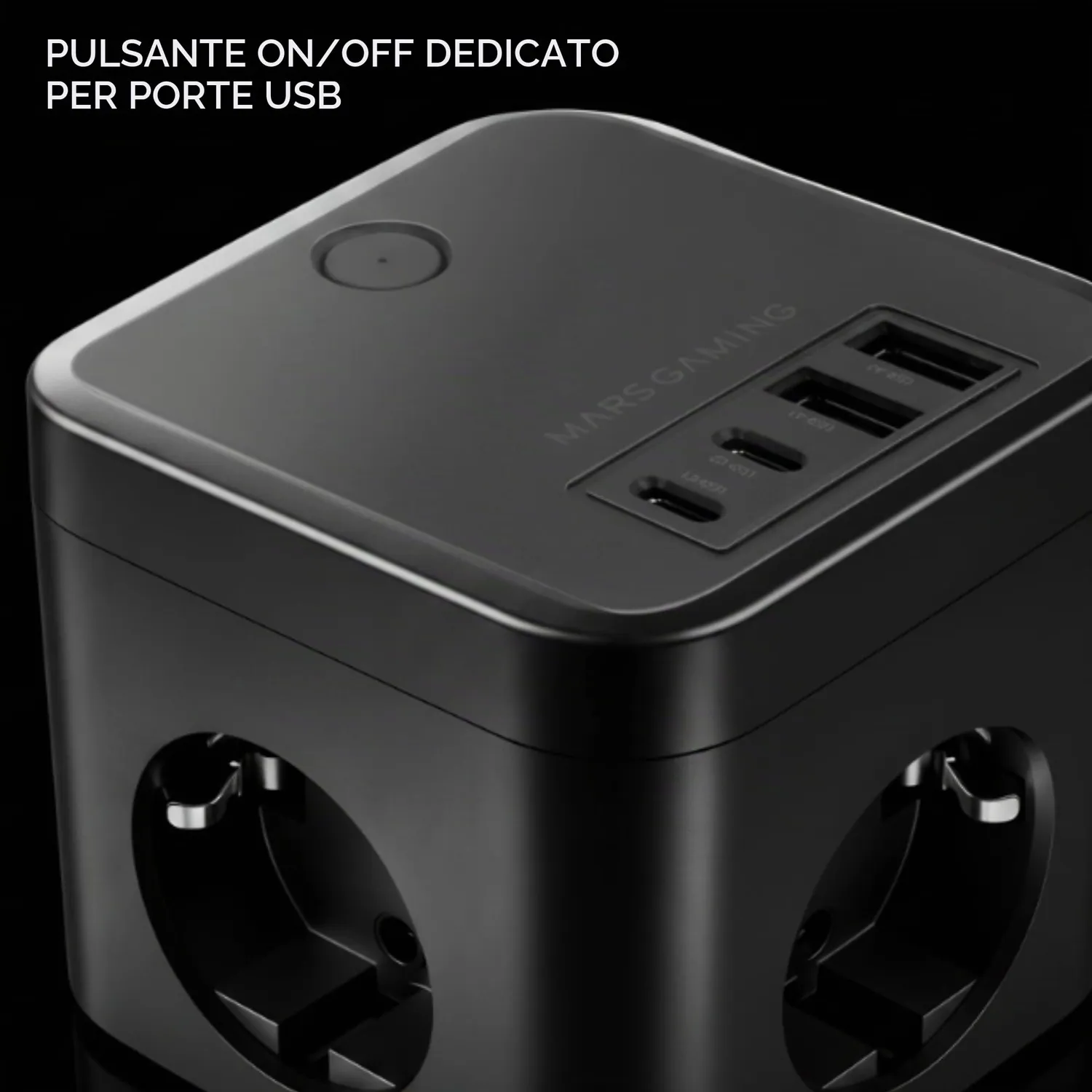 Mars Gaming MD-CUBE35 multipresa cubo nero PD 35W