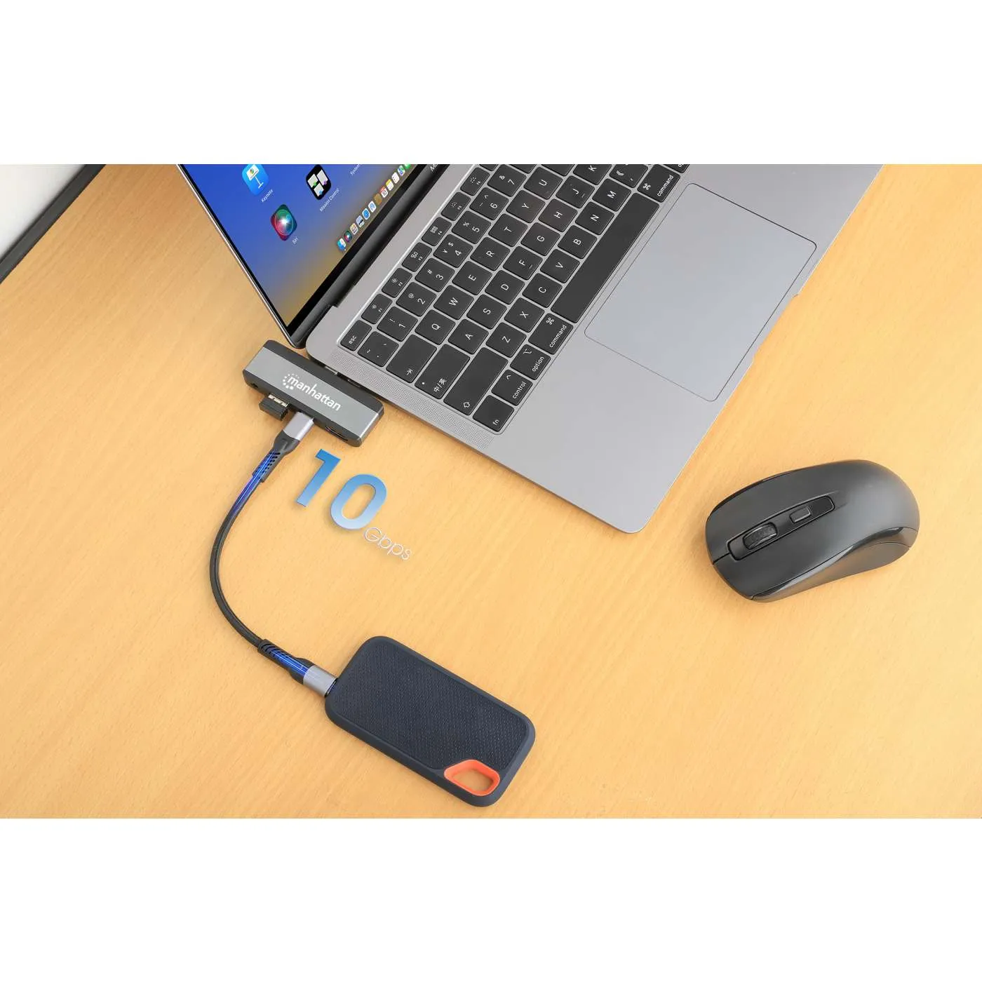 Manhattan 4-in-1 Travel docking station USB-C HDMI 4K