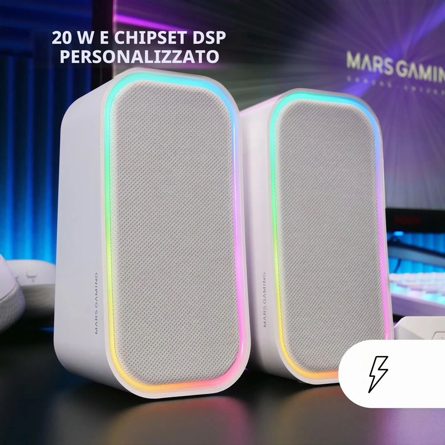 Mars Gaming MS1 altoparlanti PC 10W RGB Bluetooth