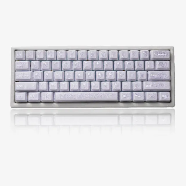 Cerakey V4 Purple Ice Crystal keycaps set 116 tasti