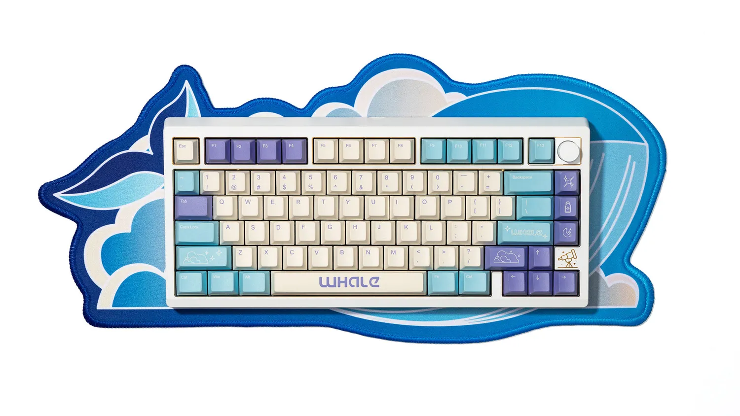 CoffeeKeys Whale tappetino deskmat Large blu 900x400